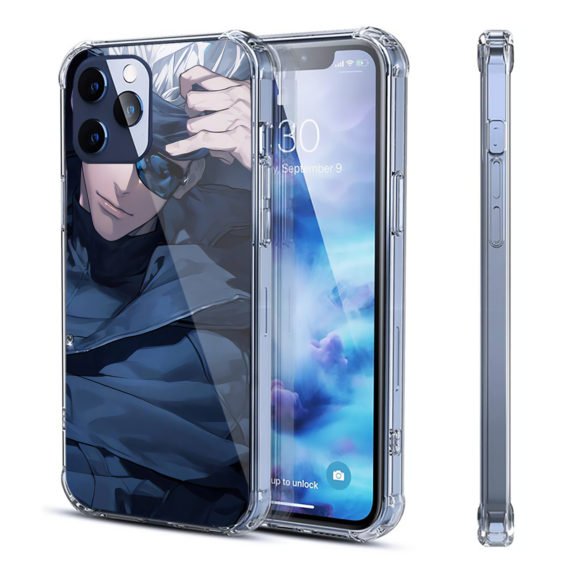 （画像用） 呪術廻戦 Jujutsu Kaisen 【iPhone 12シリーズ対応】透明スマホケース（クリアソフトケース）